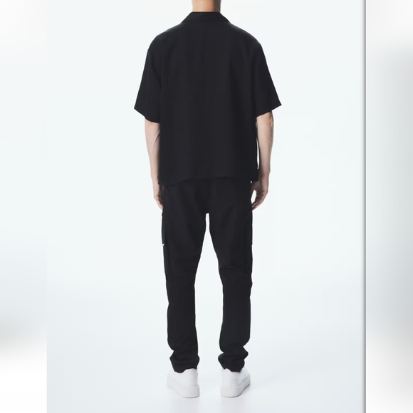 NWT Black Cargo Pants H&M Regular Fit  Mens Size medium - Picture 3 of 15